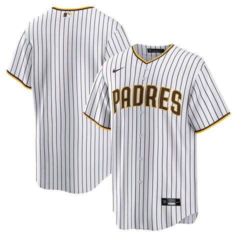 men's san diego padres nike white home blank replica jersey